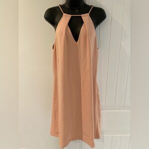 ZARA Peach Colored Midi Dress M
